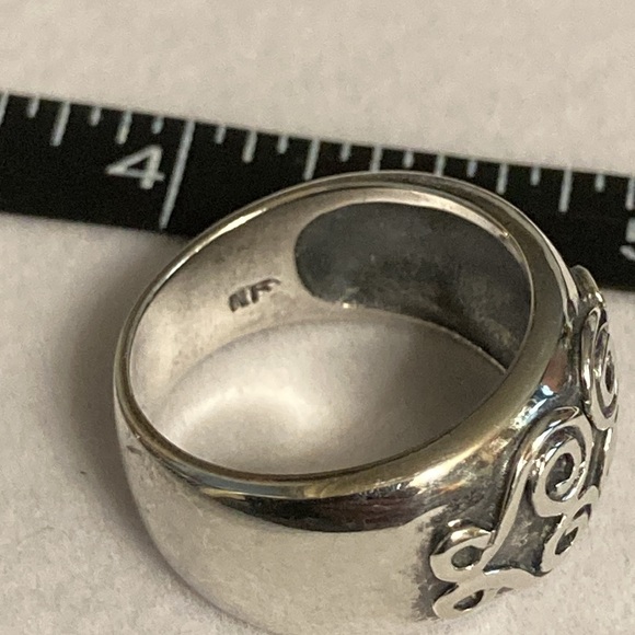 925 vintage NP wide band ring size 7 - Picture 4 of 10